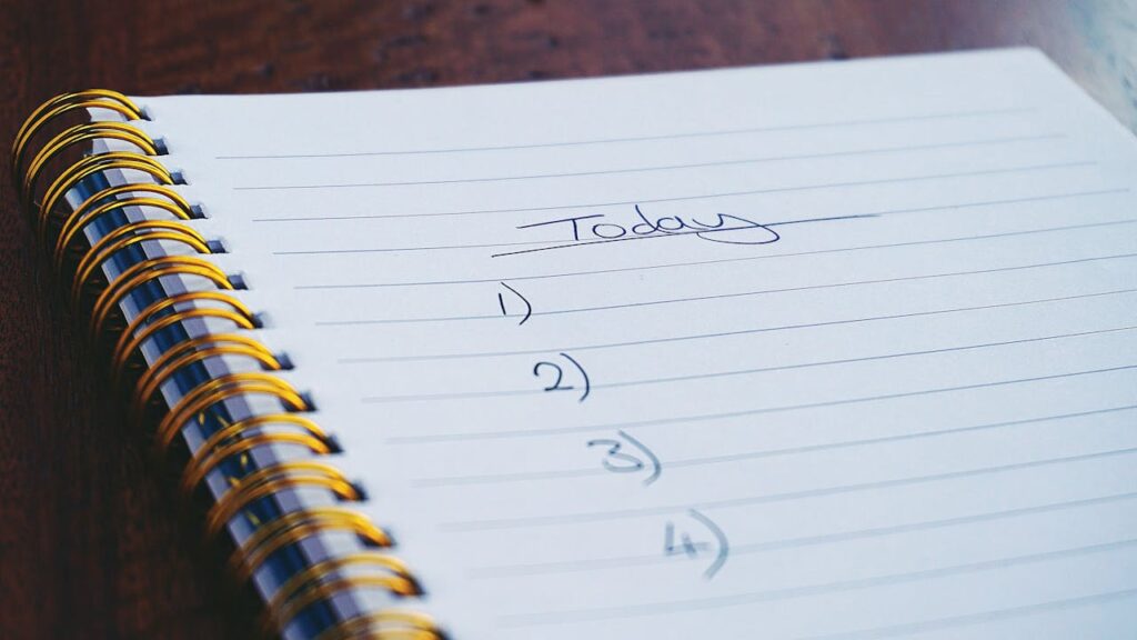 digital detox plan on a notebook